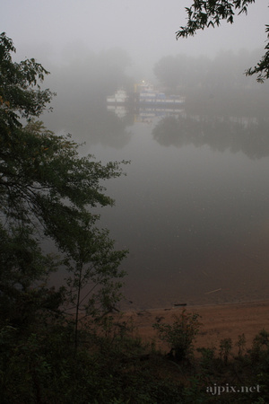 Foggy morning along the Black Warrior River in Tuscaloosa